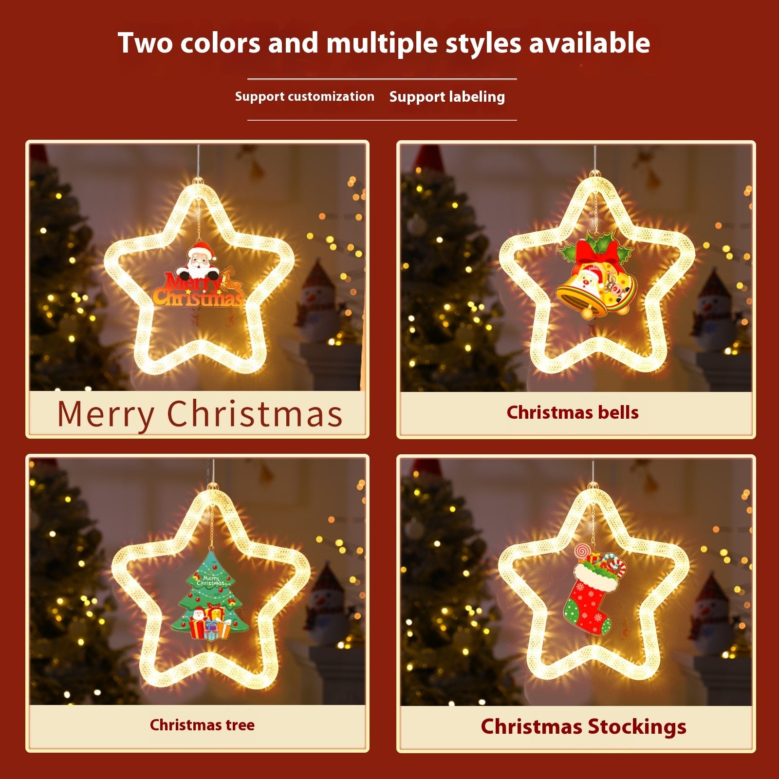 LED Star Christmas Light for Windows and Doors