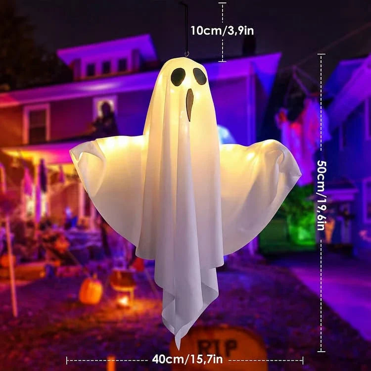 Light-Up Ghost Costume with LED Lights for Halloween