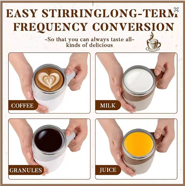 Automatic stirring cup rechargeable coffee mug